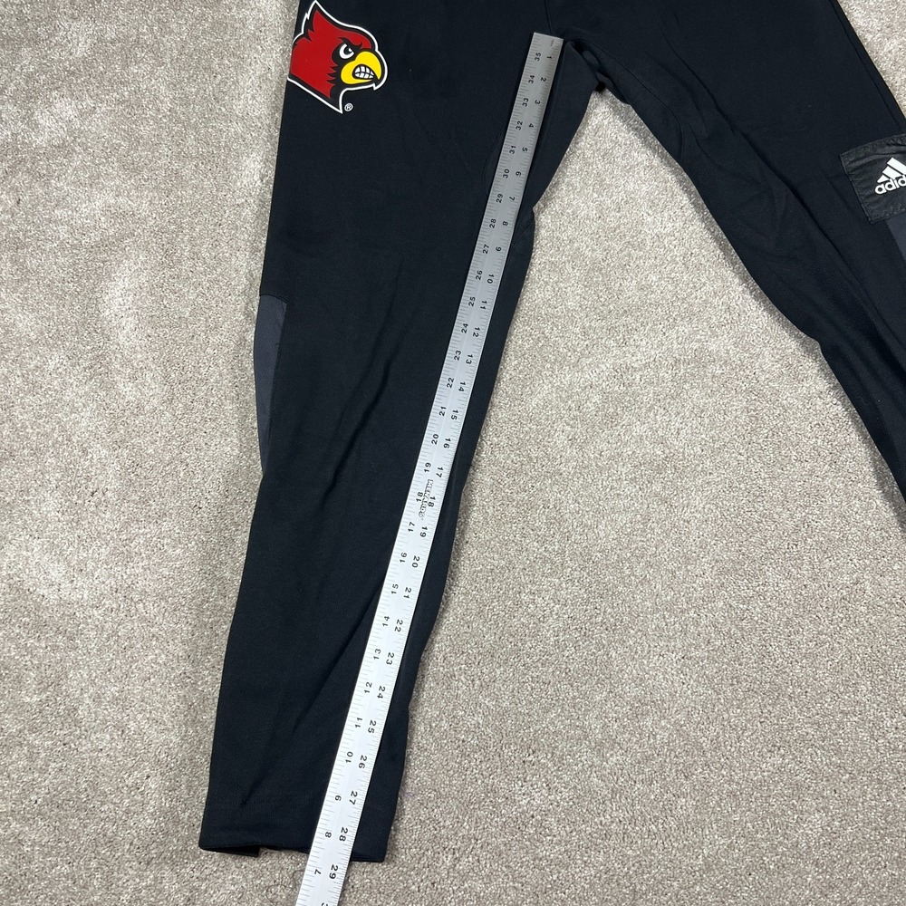 Adidas Mens Medium‎ Black Louisville Cardinals Ankle Snap Track Pants NWT - Picture 9 of 9